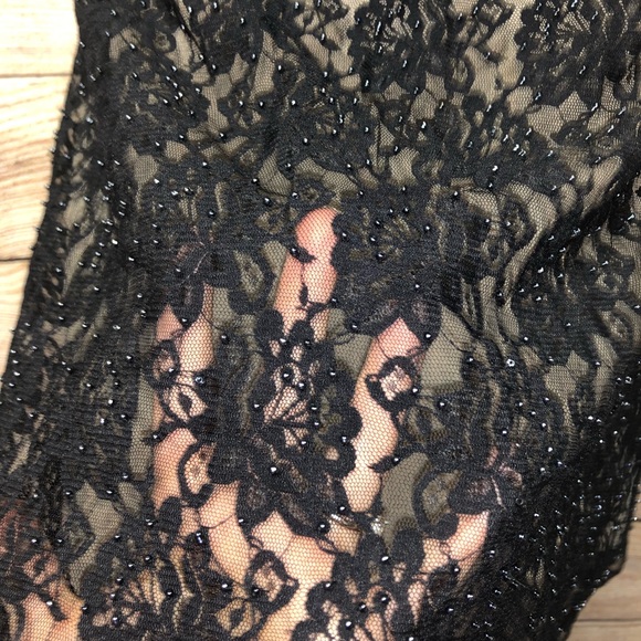 Express Strappy Black Lace Midi Dress - Picture 7 of 7